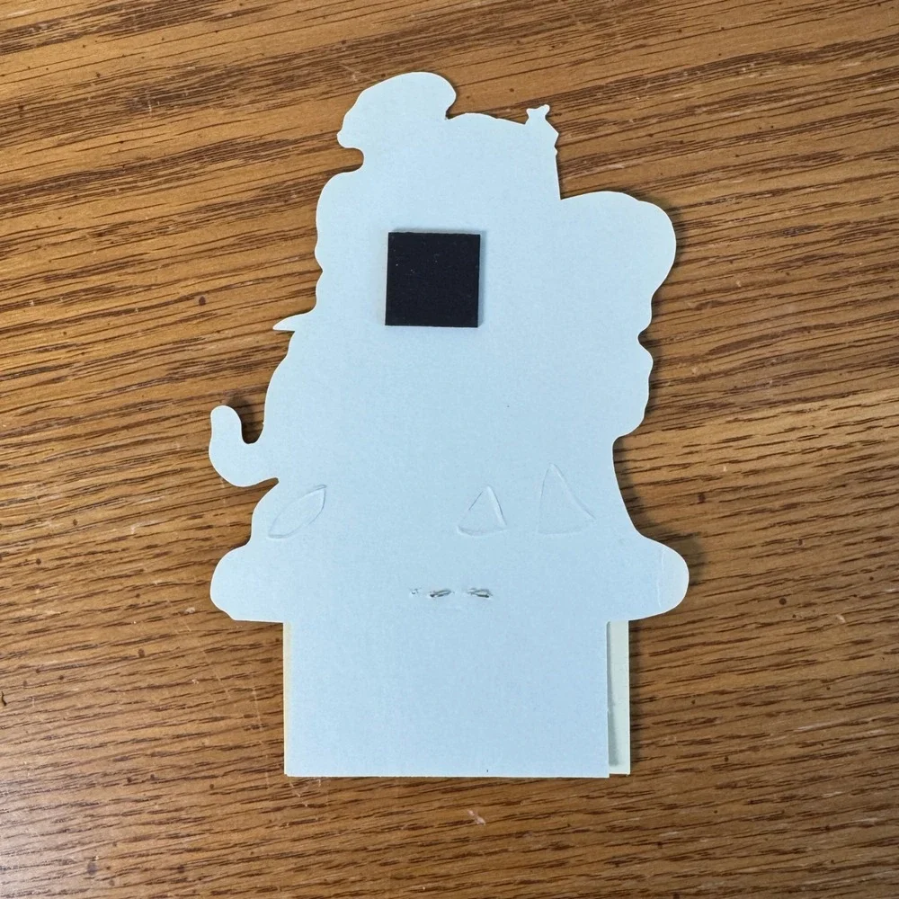 Vintage 1997‎ Die Cut Magnet Mini Calendar Victorian Lady Girl Dog